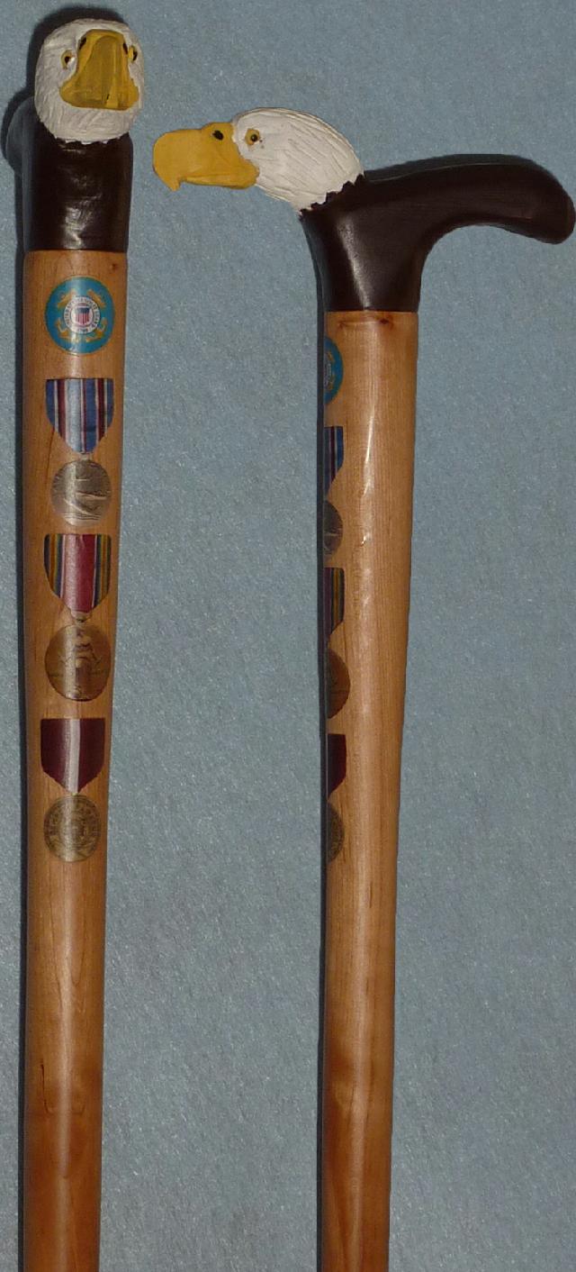 Cane carved by Joy Bauer of HVWC.