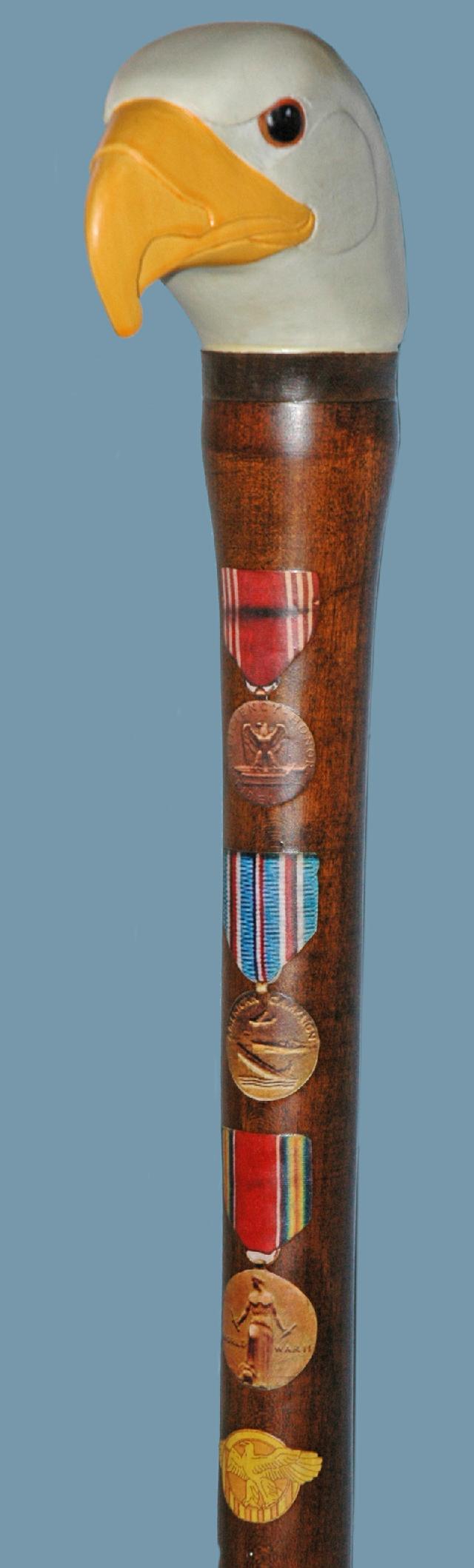 Cane carved by Clay Brooks of of HVWC.
