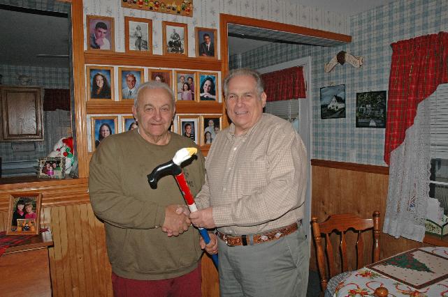 Marine CPL Dominick Angelo Delia. Presented by Pat Paraggio of HVWC. Cane carved by Jim Mullen of HVWC.