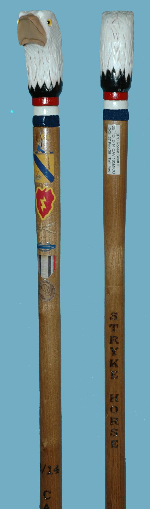 Cane carved by Bill Ellert of MHWG.
