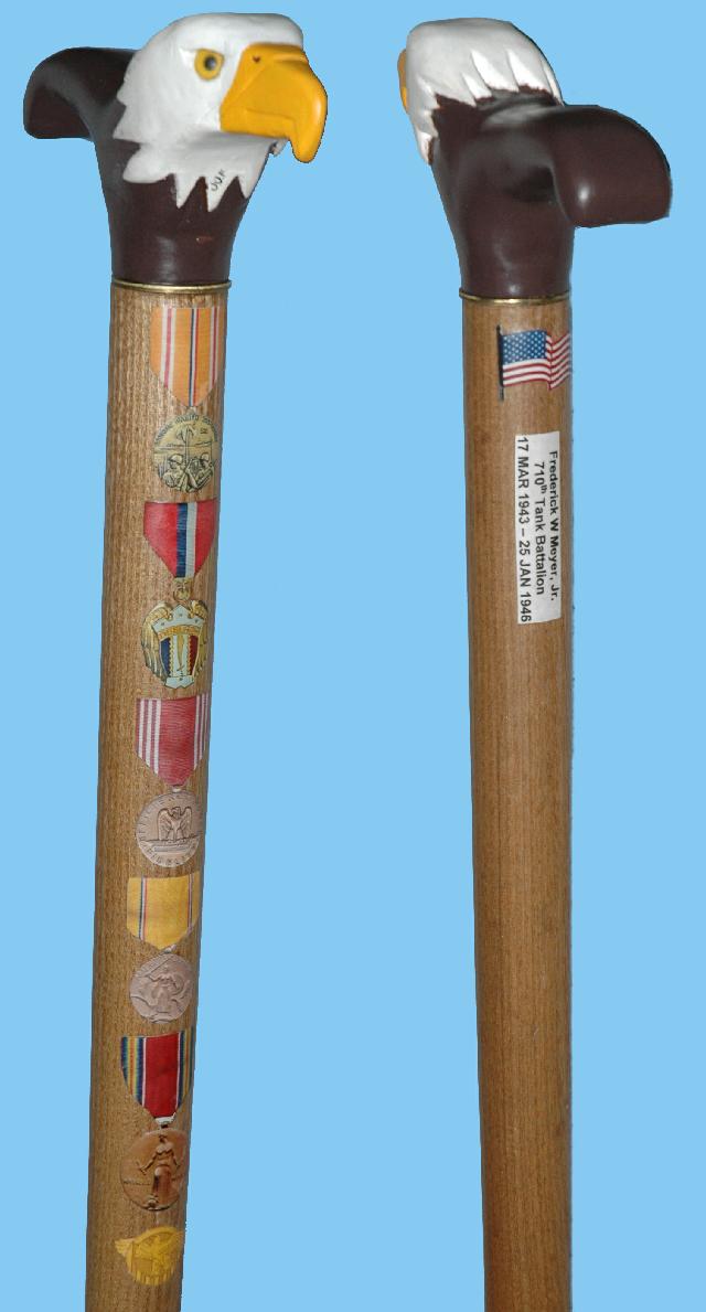 Cane carved by John Frederick of HVWC.