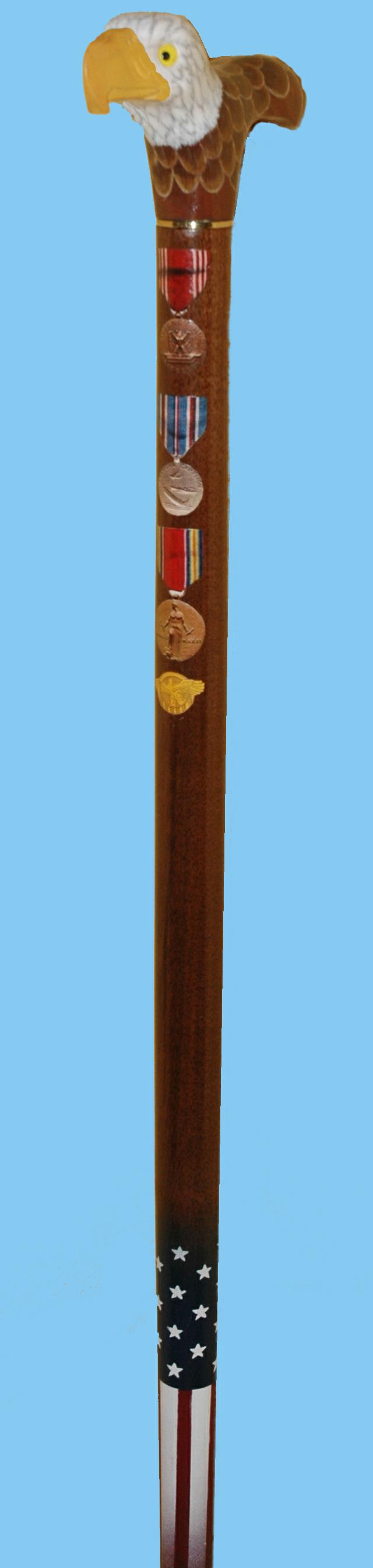 Cane carved by Hal Weisel of HVWC.