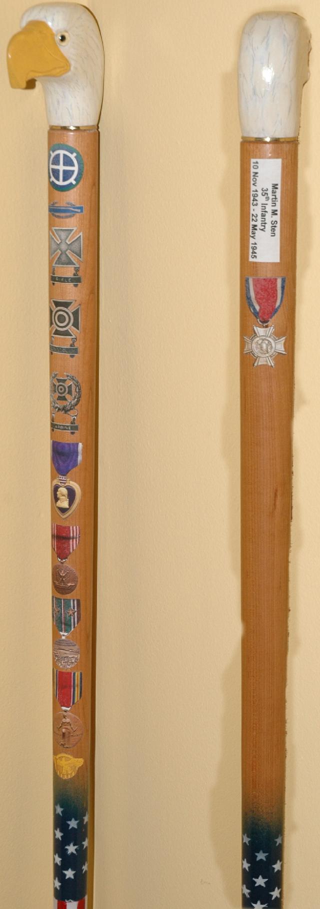 Cane carved by Hal Weisel of HVWC.
