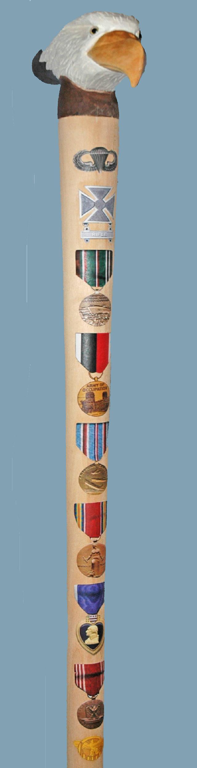  Cane carved by Jim Harvey of MVA&WA.