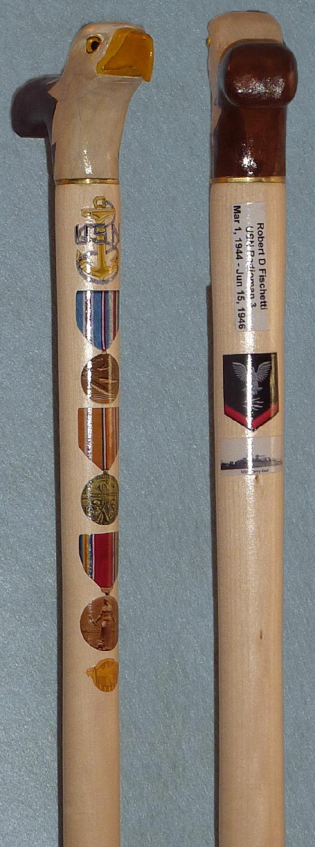 Cane carved by Ralph Herrmann of HVWC.