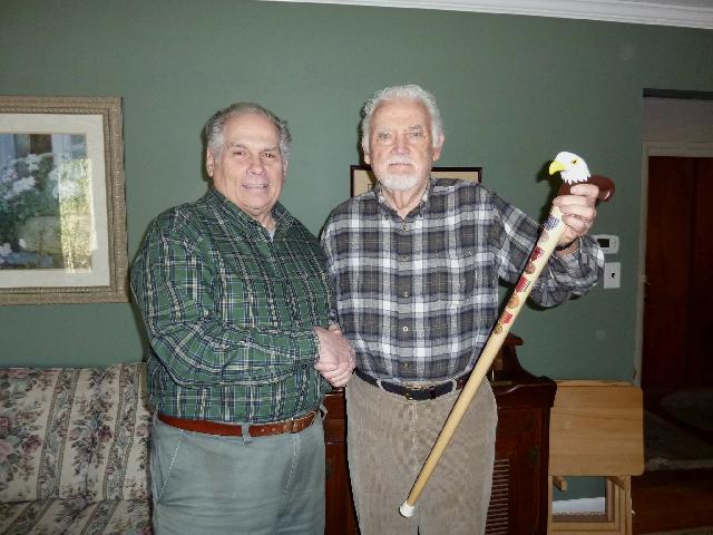 Army Air Corp, James J. Tobin. Cane carved by John Frederick of HVWC. Presented by Pat Paraggio of HVWC.