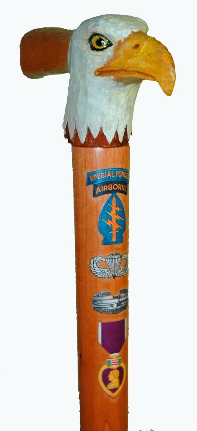 Cane carved by Fred Jenzer of MVA&WA.
