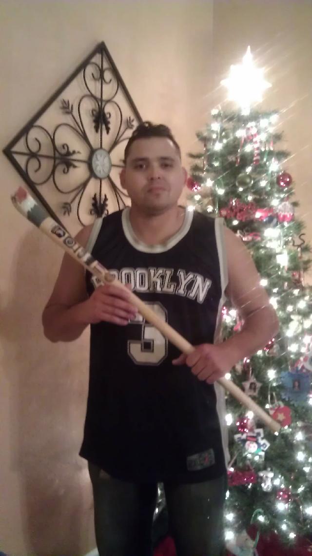 Army SSG Jose Olivero. Cane carved by Frank Notaro of MHWG.