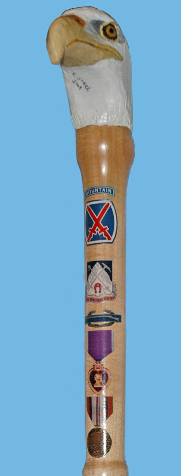 Cane carved by Keith Stark of HVWC.