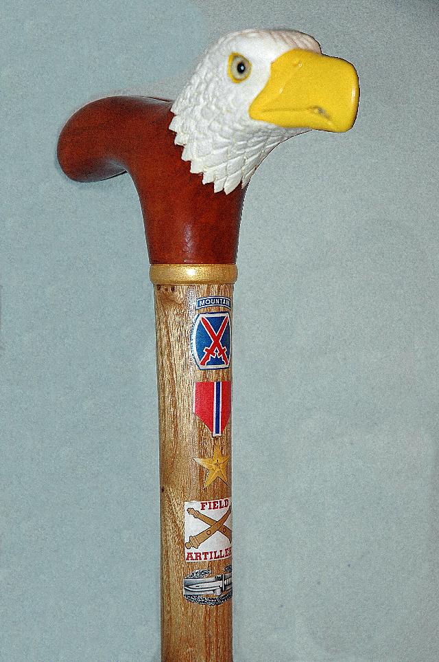 Cane carved by Tony Maggiacomo of HVWC.