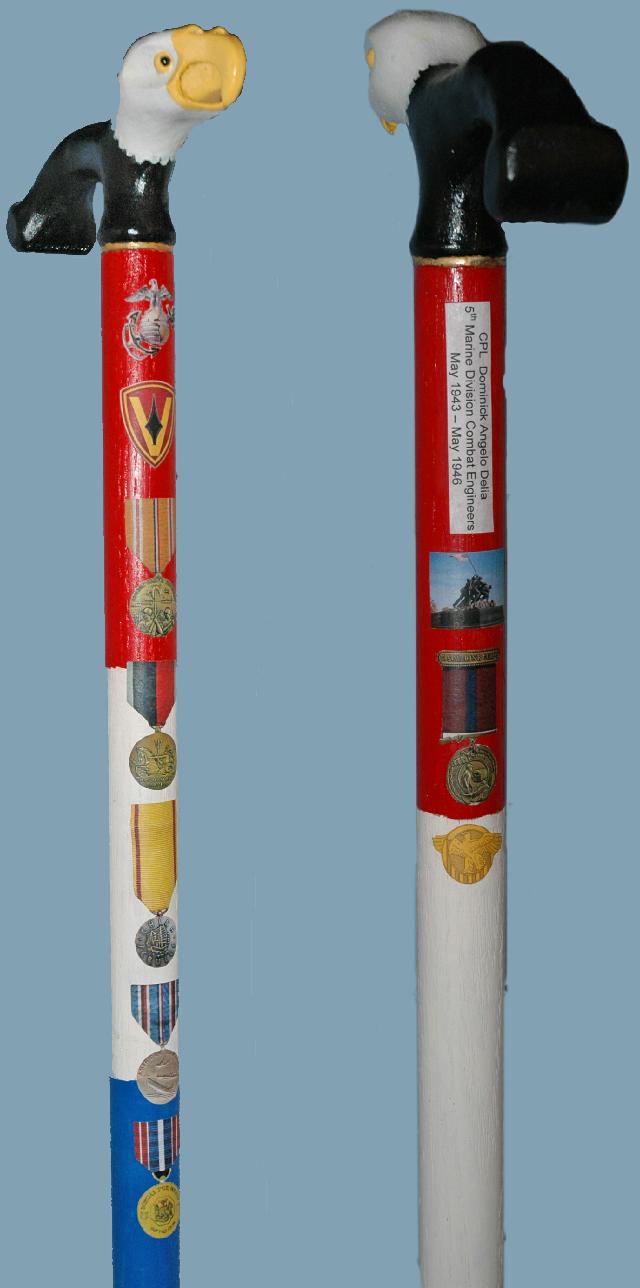 Cane carved by Jim Mullen of HVWC.