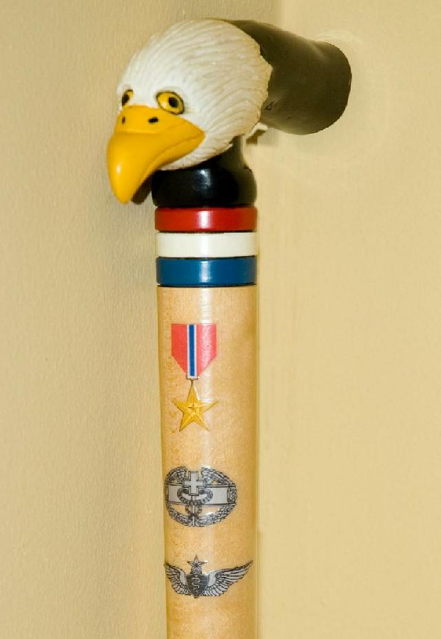 Cane carved by Pat Paraggio of HVWC.