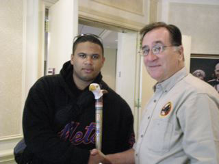 Army Sgt Juan Alcivar. Cane carved by John Helmeyerof HVWC.