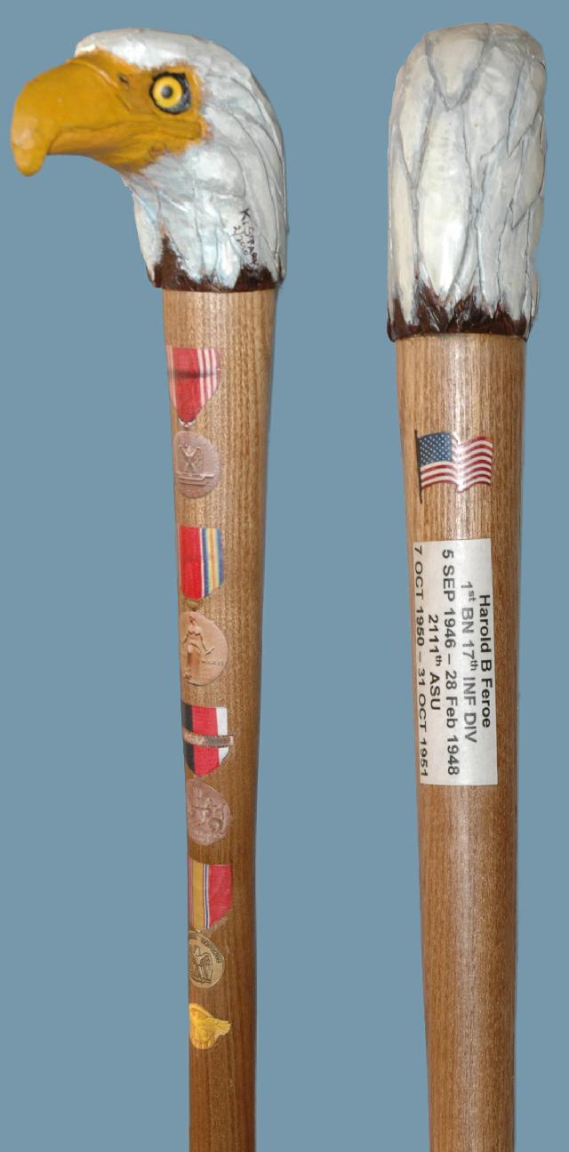 Cane carved by Ken Stark of HVWC.