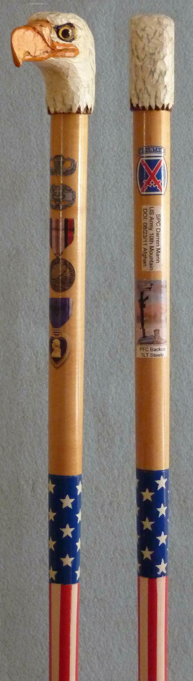 Cane carved by Ken Stark of HVWC.