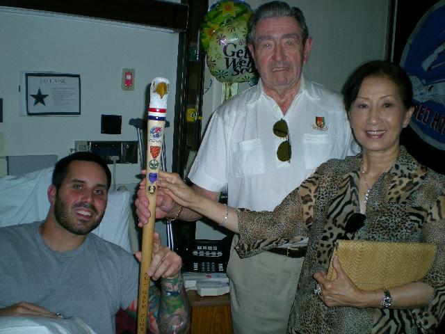 Air Force SrA Steve Malits. Cane carved by Allen Doty of MVA&WA