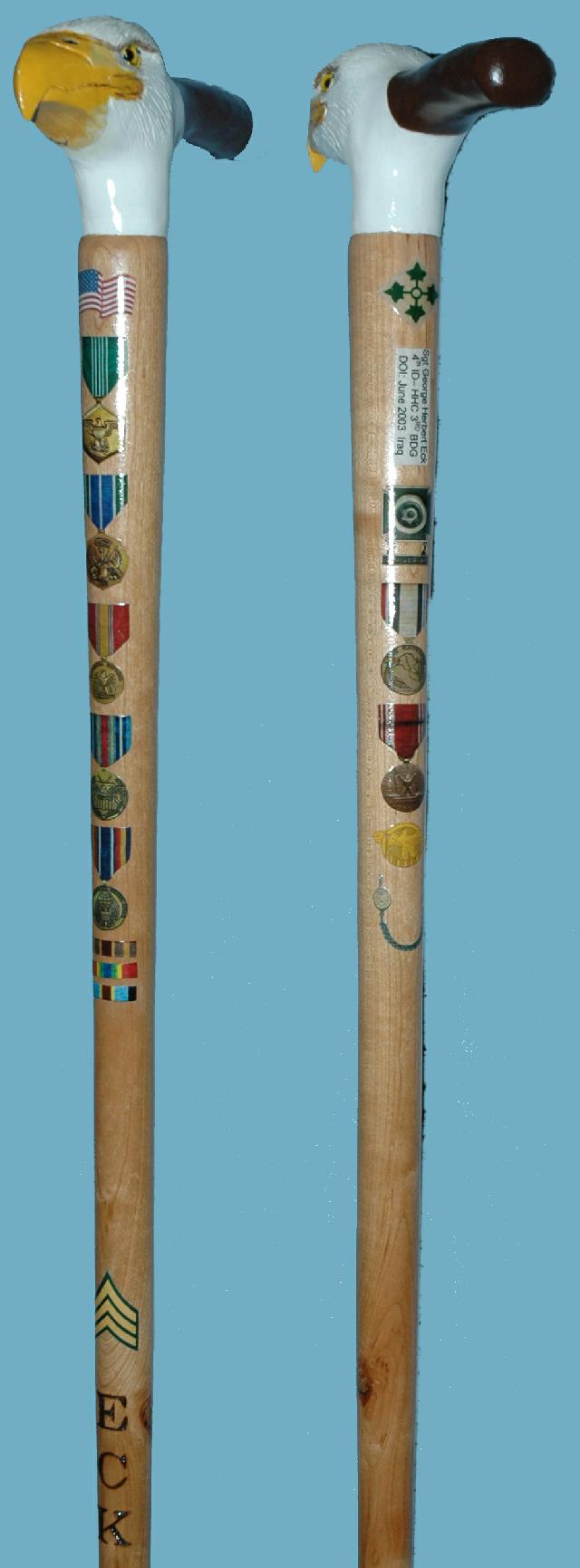 Cane carved by Eric Sund of HVWC.