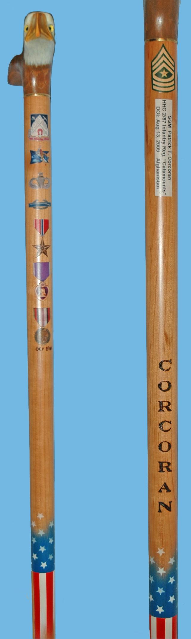 Cane carved by Hal Weisel of HVWC.