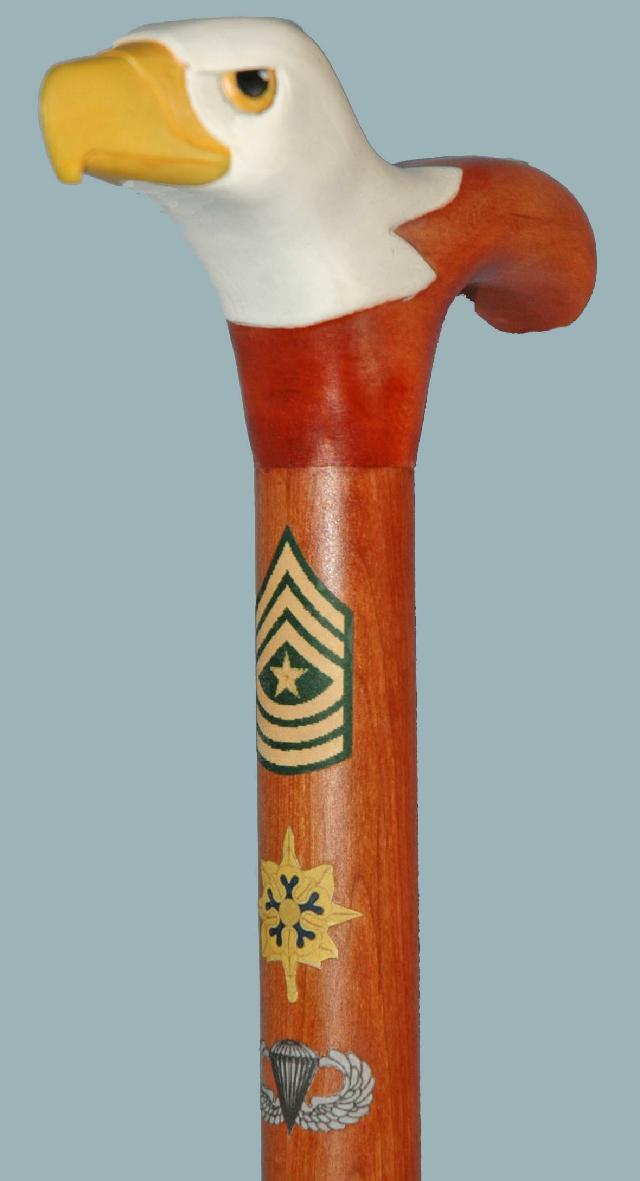 Cane carved by Clay Brooks of HVWC.