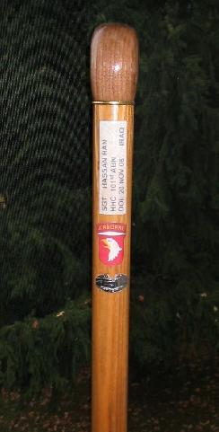 Cane carved by Hal Weisel of HVWC. 