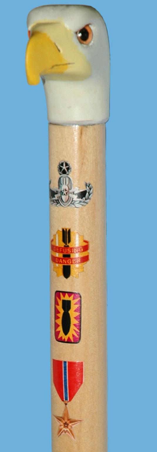 Cane carved by Bob Muller. of HVWC.