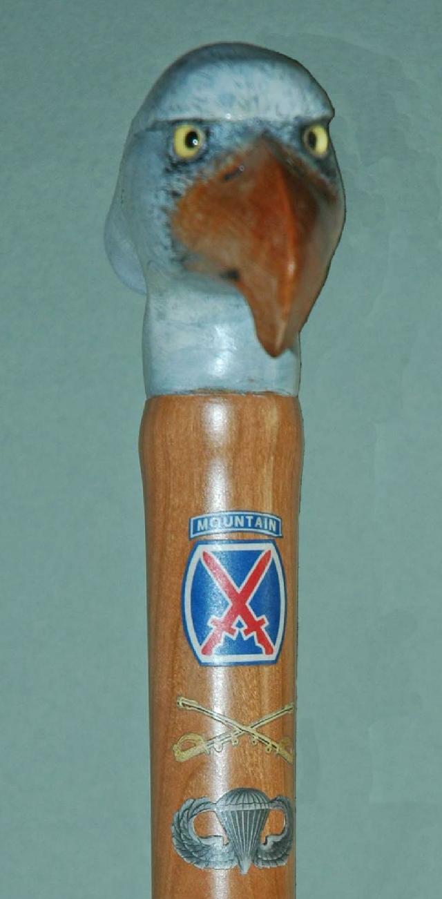 Cane carved by John Page, MVA&WA.